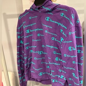 Champion logo sweatshirt with hood